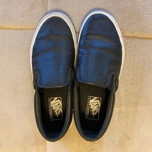Black Leather Vans